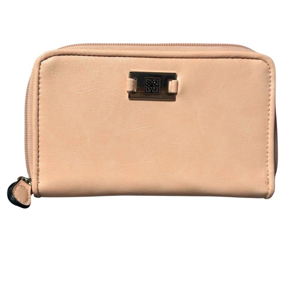 A NEW DAY Zip-Around Wallet Crossbody Light Pink Removable Strap NEW